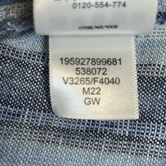 Lands End Blue Striped 100% Linen Scoop Neck Maxi Dress Size Small (6-8) - Picture 9 of 9